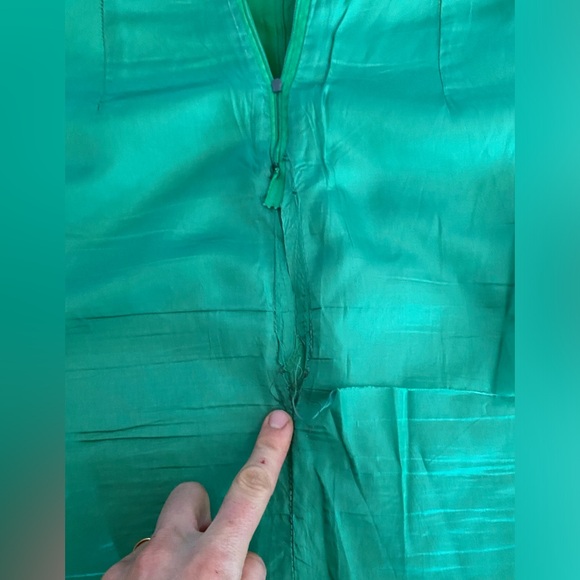 Vintage 80s Genuine Leather Pencil Skirt High Waist knee length skirt made Italy - Picture 6 of 16